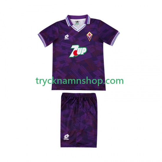 Fiorentina 1992 1993 Tröja Retro 1:a Matchställ Barn Kortärmad