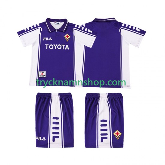 Fiorentina 1999 2000 Tröja Retro 1:a Matchställ Barn Kortärmad