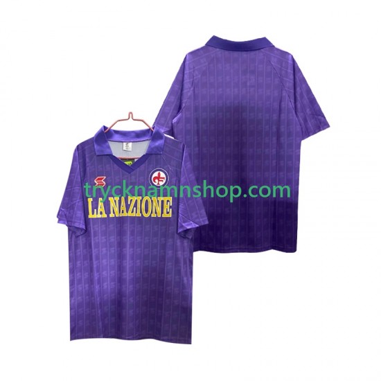 Fiorentina 1989 1990 Tröja Retro 1:a Matchställ Män Kortärmad