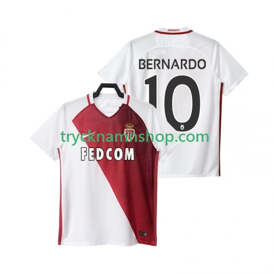 AS Monaco BERNARDO 10 2016 2017 Tröja 1:a Matchställ Män Kortärmad