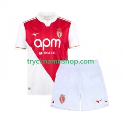AS Monaco 2025-2026 Tröja 1:a Matchställ Barn Kortärmad
