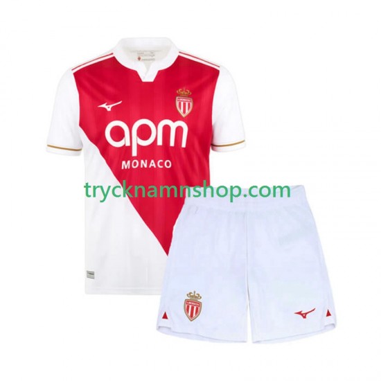 AS Monaco 2025-2026 Tröja 1:a Matchställ Barn Kortärmad