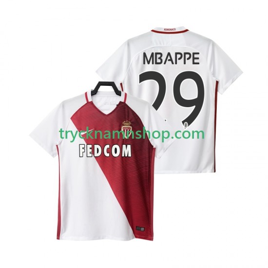 AS Monaco Mbappe 29 2016 2017 Tröja 1:a Matchställ Män Kortärmad