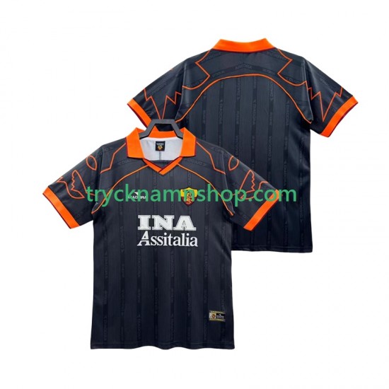 AS Roma 1998 1999 Tröja Retro 2:a Matchställ Män Kortärmad