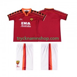 AS Roma 1998 1999 Tröja Retro 1:a Matchställ Barn Kortärmad