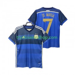 Argentina DI MARIA 7 2014 Tröja Retro 2:a Matchställ Män Kortärmad