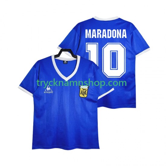 Argentina MARADONA 10 1986 Tröja Retro 2:a Matchställ Män Kortärmad
