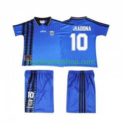 Argentina MARADONA 10 1994 Tröja Retro 2:a Matchställ Barn Kortärmad