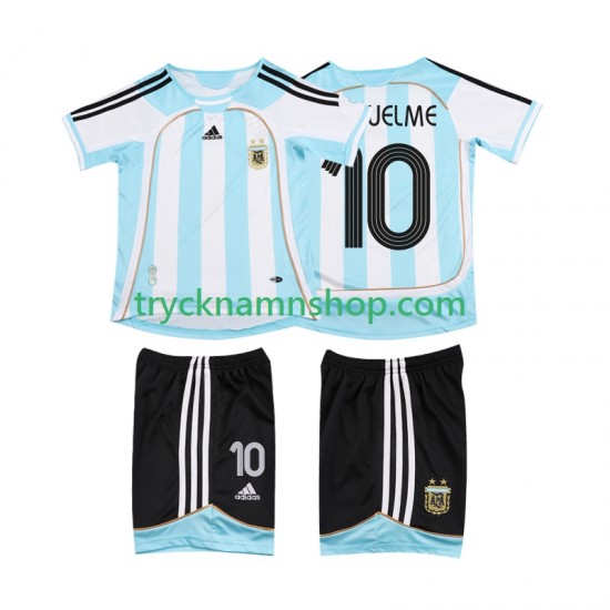 Argentina RIQUELME 10 2006 2007 Tröja Retro 1:a Matchställ Barn Kortärmad