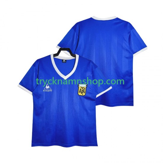 Argentina 1986 Tröja Retro 2:a Matchställ Män Kortärmad