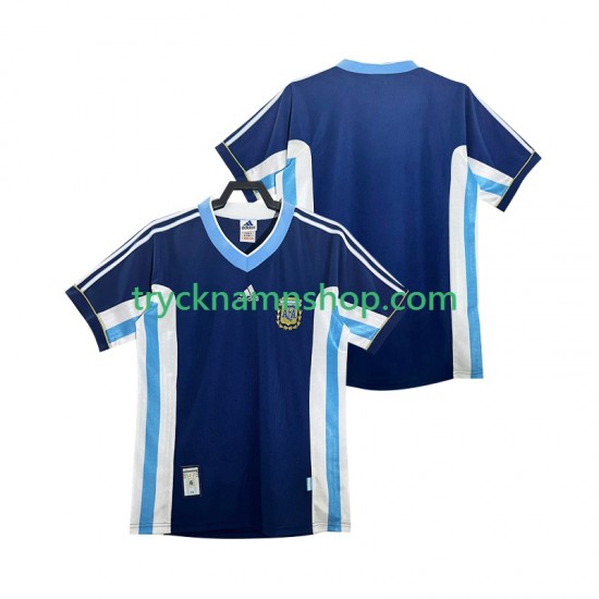 Argentina 1998 Tröja Retro 2:a Matchställ Män Kortärmad