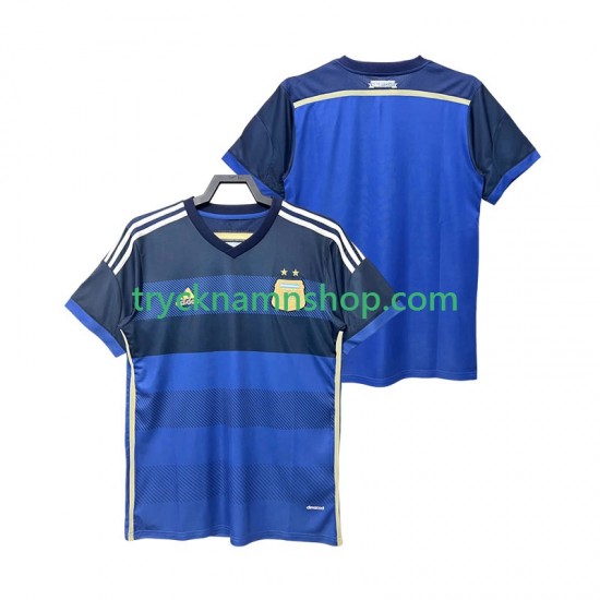 Argentina 2014 Tröja Retro 2:a Matchställ Män Kortärmad
