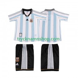Argentina 1998 Tröja Retro 1:a Matchställ Barn Kortärmad