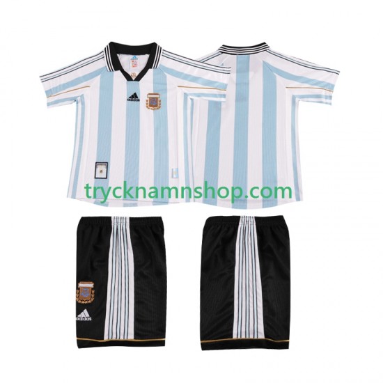 Argentina 1998 Tröja Retro 1:a Matchställ Barn Kortärmad