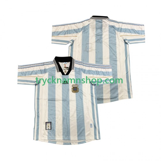 Argentina 1998 Tröja Retro 1:a Matchställ Män Kortärmad