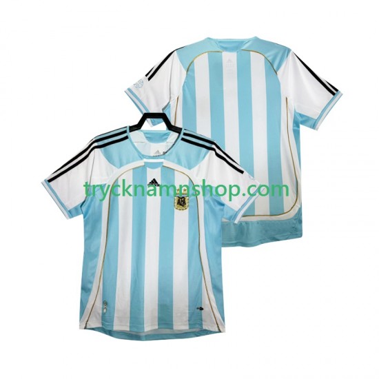 Argentina 2014 Tröja Retro 1:a Matchställ Män Kortärmad