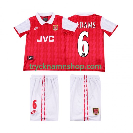Arsenal ADAMS 6 1994 1996 Tröja Retro 1:a Matchställ Barn Kortärmad
