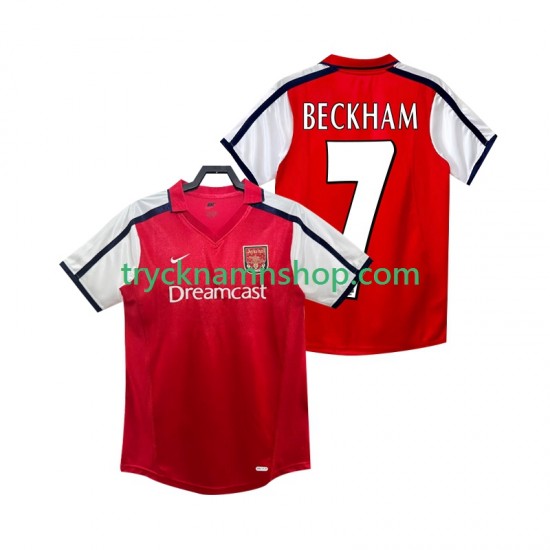 Arsenal BECKHAM 7 2001 2002 Tröja Retro 1:a Matchställ Män Kortärmad