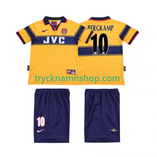 Arsenal BERGKAMP 10 1997 1999 Tröja Retro 2:a Matchställ Barn Kortärmad