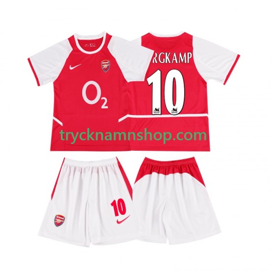Arsenal BERGKAMP 10 2002 2003 Tröja Retro 1:a Matchställ Barn Kortärmad