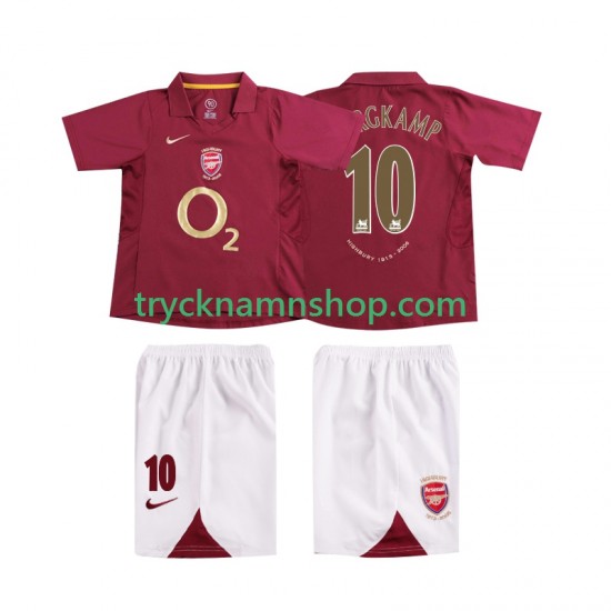 Arsenal BERGKAMP 10 2005 2006 Tröja Retro 1:a Matchställ Barn Kortärmad