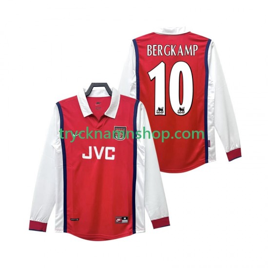 Arsenal BERGKAMP 10 1998 1999 Tröja Retro 1:a Matchställ Män Långärmad