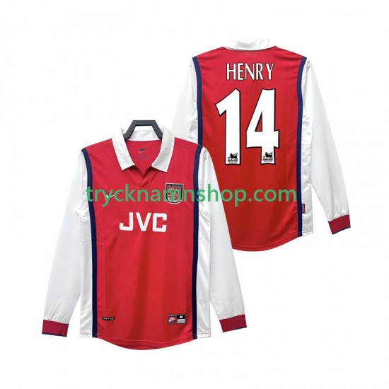 Arsenal Henry 14 1998 1999 Tröja Retro 1:a Matchställ Män Långärmad