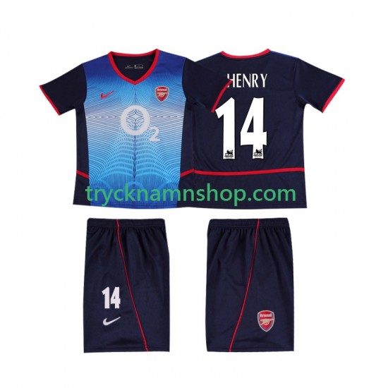 Arsenal Thierry Henry 14 2002 2004 Tröja Retro 2:a Matchställ Barn Kortärmad