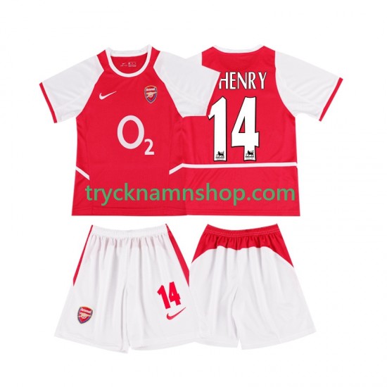 Arsenal Thierry Henry 14 2002 2003 Tröja Retro 1:a Matchställ Barn Kortärmad