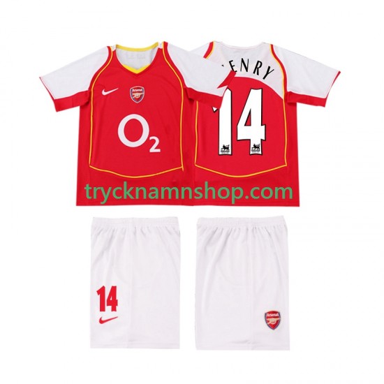 Arsenal Thierry Henry 14 2004 2005 Tröja Retro 1:a Matchställ Barn Kortärmad