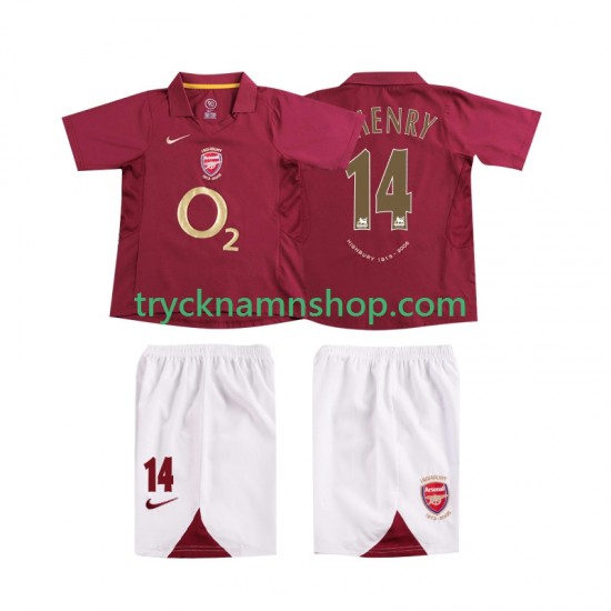 Arsenal Thierry Henry 14 2005 2006 Tröja Retro 1:a Matchställ Barn Kortärmad