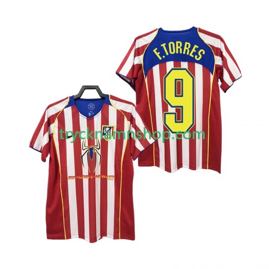 Atlético Madrid F TORRES 9 2004 2005 Tröja Retro 1:a Matchställ Män Kortärmad