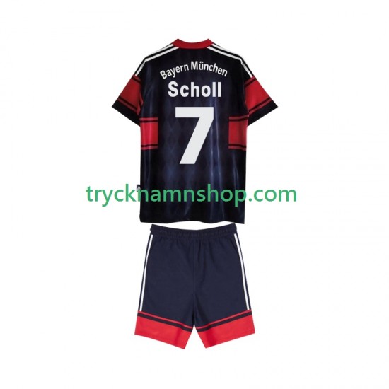 FC Bayern München Scholl 7 1997 1999 Tröja Retro 1:a Matchställ Barn Kortärmad