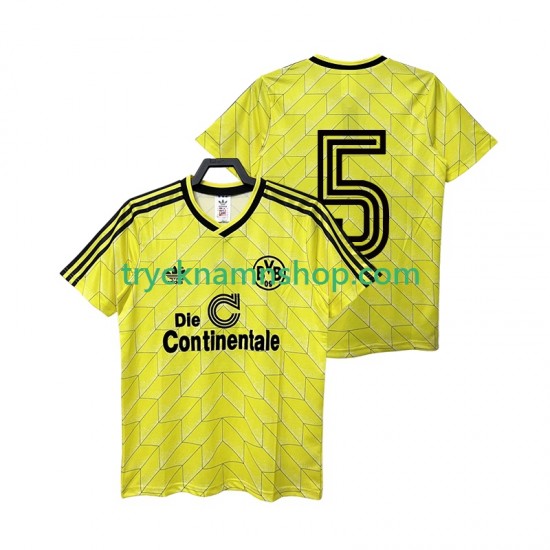 Borussia Dortmund 5 1988 1989 Tröja Retro 1:a Matchställ Män Kortärmad