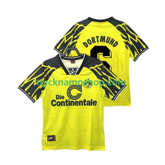 Borussia Dortmund SAMMER 6 1994 1995 Tröja Retro 1:a Matchställ Män Kortärmad