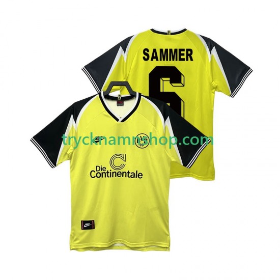 Borussia Dortmund SAMMER 6 1995 1996 Tröja Retro 1:a Matchställ Män Kortärmad