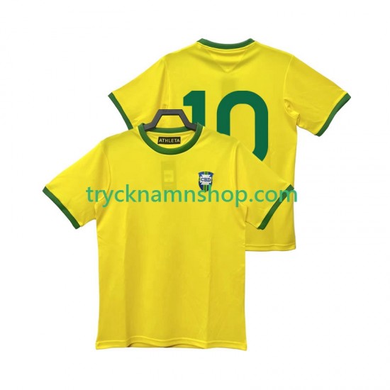 Brasilien 10 1970 Tröja Retro 1:a Matchställ Män Kortärmad