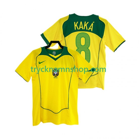 Brasilien KAKA 8 2004 Tröja Retro 1:a Matchställ Män Kortärmad