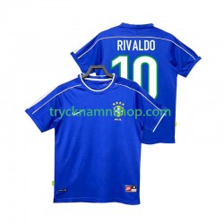 Brasilien RIVALDO 10 1998 Tröja Retro 2:a Matchställ Män Kortärmad