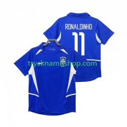 Brasilien RONALDINHO 11 2002 Tröja Retro 2:a Matchställ Män Kortärmad