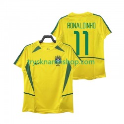 Brasilien RONALDINHO 11 2002 Tröja Retro 1:a Matchställ Män Kortärmad