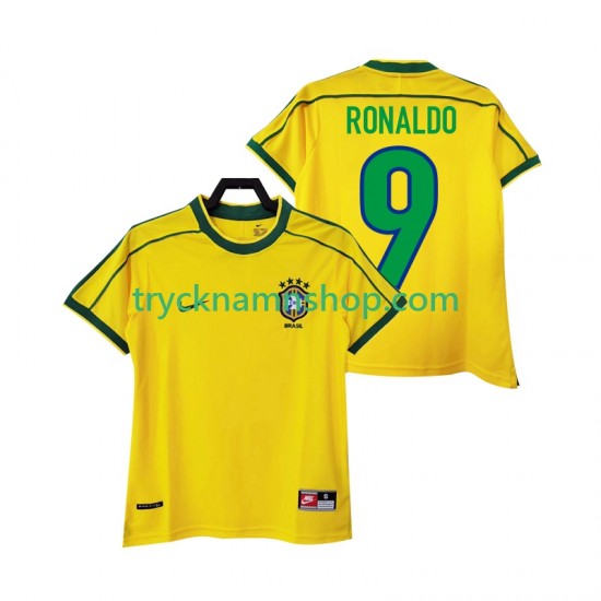 Brasilien RONALDO 9 1998 Tröja Retro 1:a Matchställ Män Kortärmad