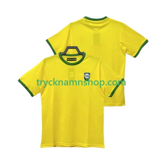 Brasilien 1970 Tröja Retro 1:a Matchställ Män Kortärmad