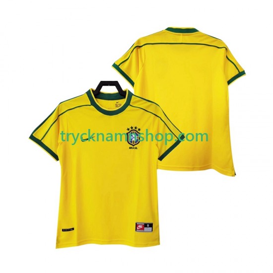 Brasilien 1998 Tröja Retro 1:a Matchställ Män Kortärmad
