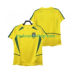 Brasilien 2002 Tröja Retro 1:a Matchställ Män Kortärmad