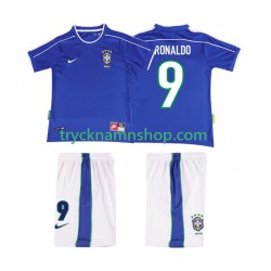 Brasilien Ronaldo 9 1998 Tröja Retro 2:a Matchställ Barn Kortärmad