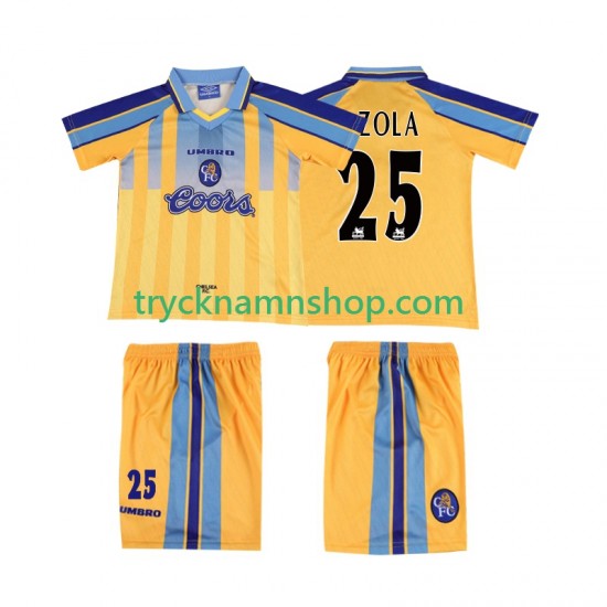 Chelsea ZOLA 25 1995 1997 Tröja Retro 2:a Matchställ Barn Kortärmad