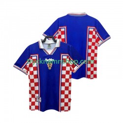 Kroatien 1998 Tröja Retro 2:a Matchställ Män Kortärmad