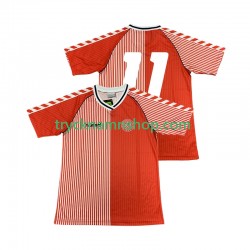 Danmark 11 1986 Tröja Retro 1:a Matchställ Män Kortärmad