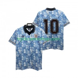 England 10 1990 Tröja Retro 3:e Matchställ Män Kortärmad